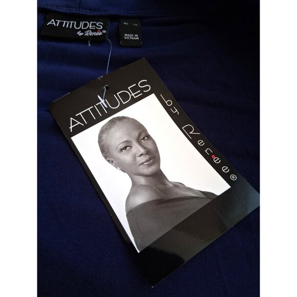 Attitudes by Renee Como Jersey Knit Fringe Cardigan cape cover Black Size XL NWT - Picture 6 of 7